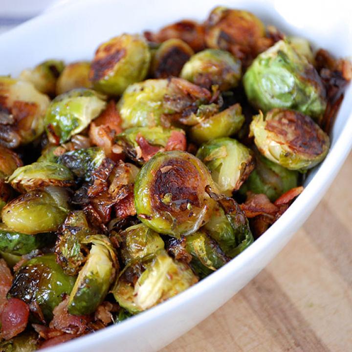 Roasted Brussels Sprouts with Bacon