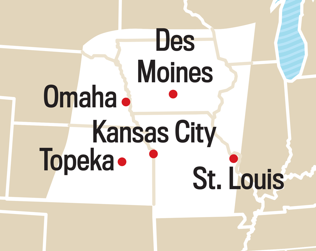 Map showing Old Farmer's Almanac long range weather region number 10